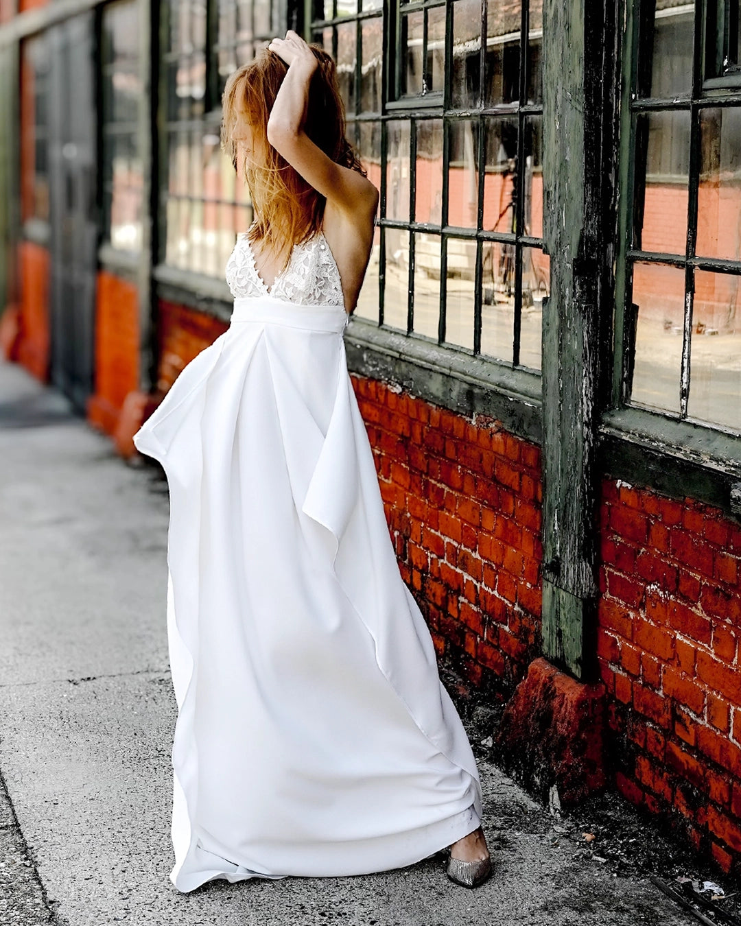 Robe de mariée fines bretelles en soie ISABELLE