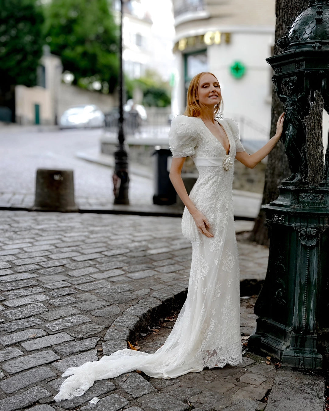 Robe de mariée manches  bouffantes JOSEPHINE